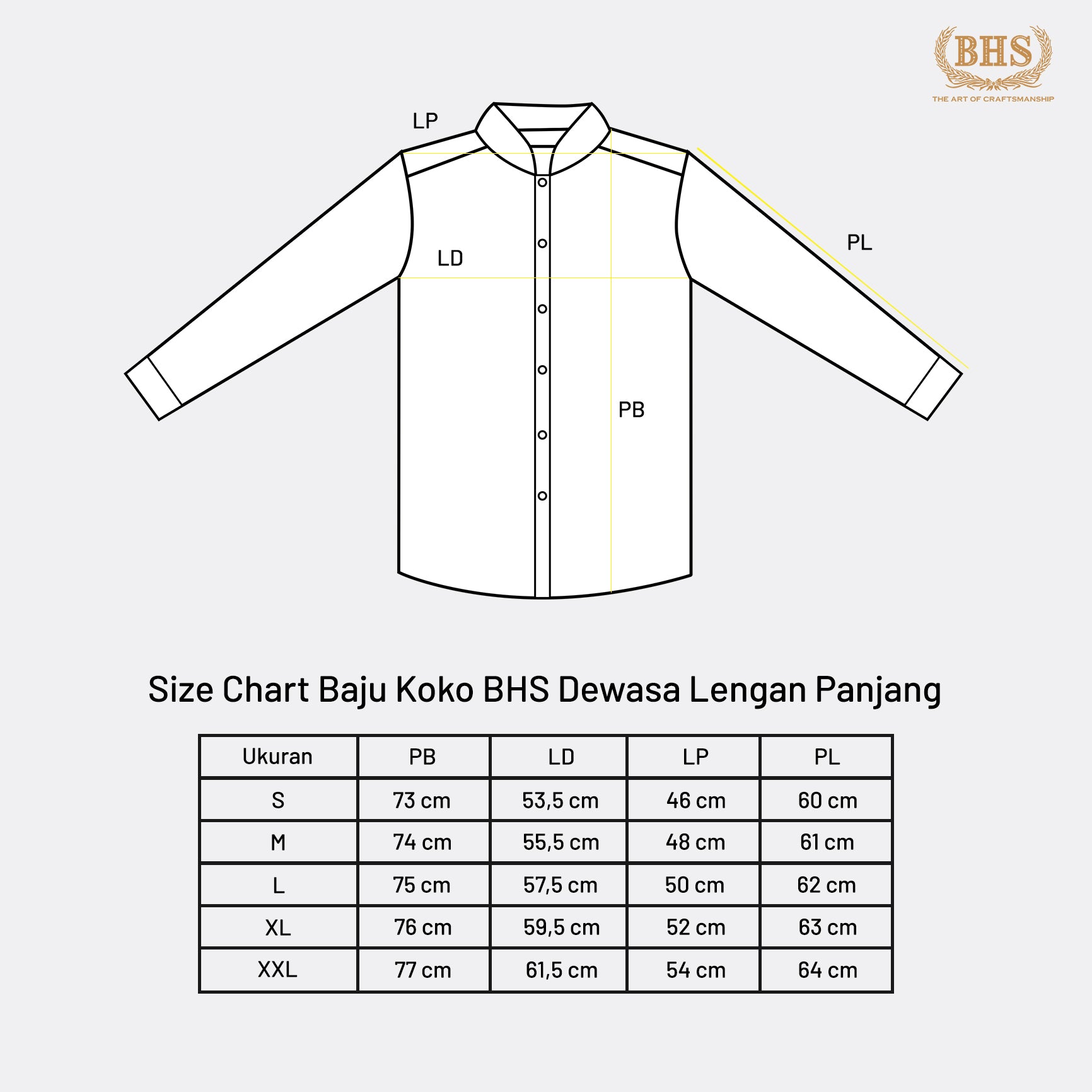 Baju Koko BHS Classic Habaib Motif Ashim Warna Putih