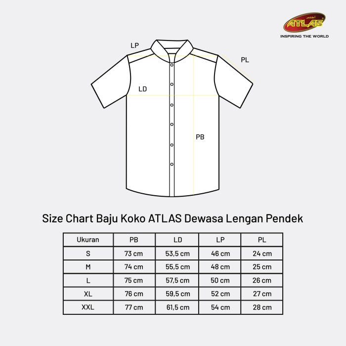 Baju Koko ATLAS Universal SGL Merah