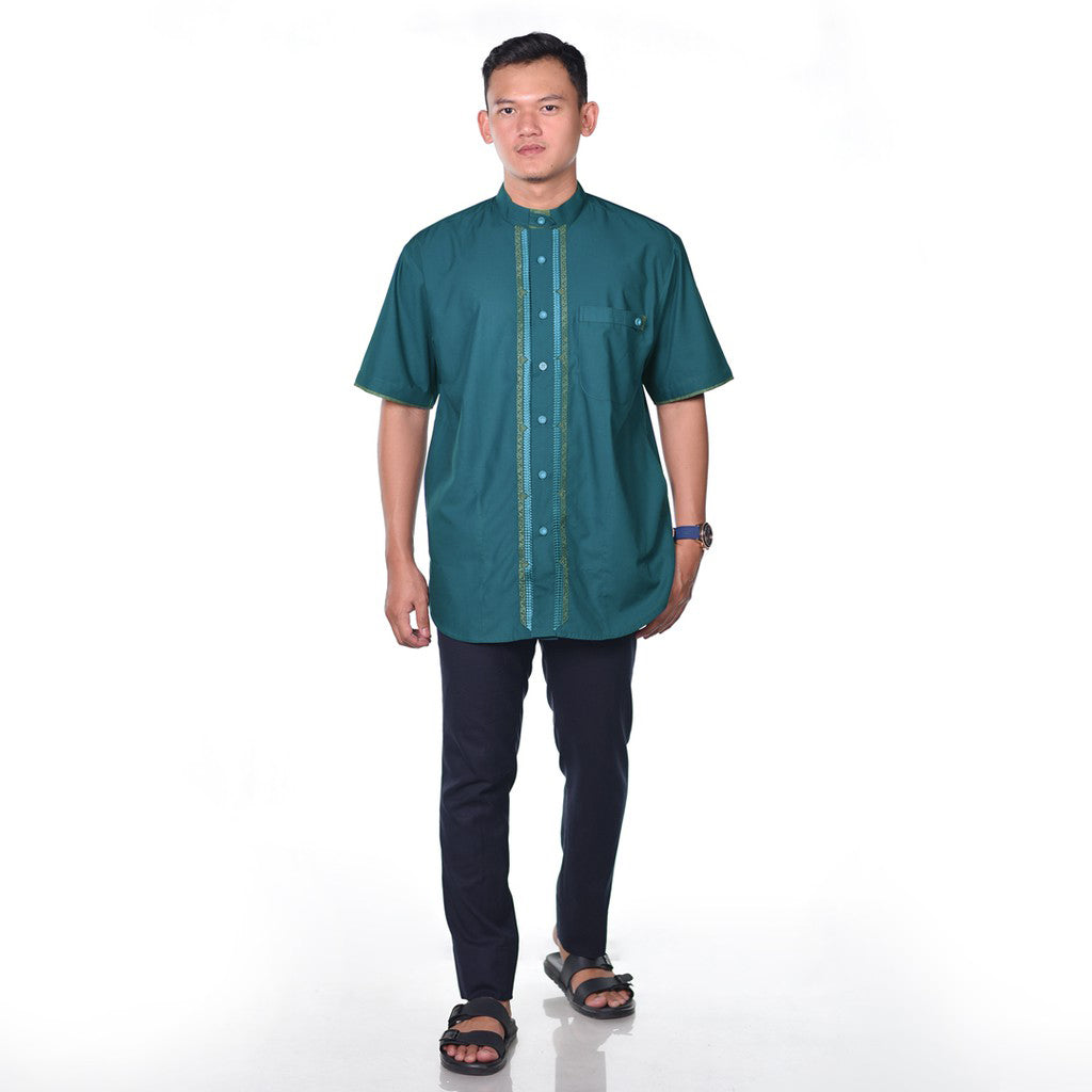 Baju Koko ATLAS Universal Motif Kombinasi 05 Warna Hijau Tosca