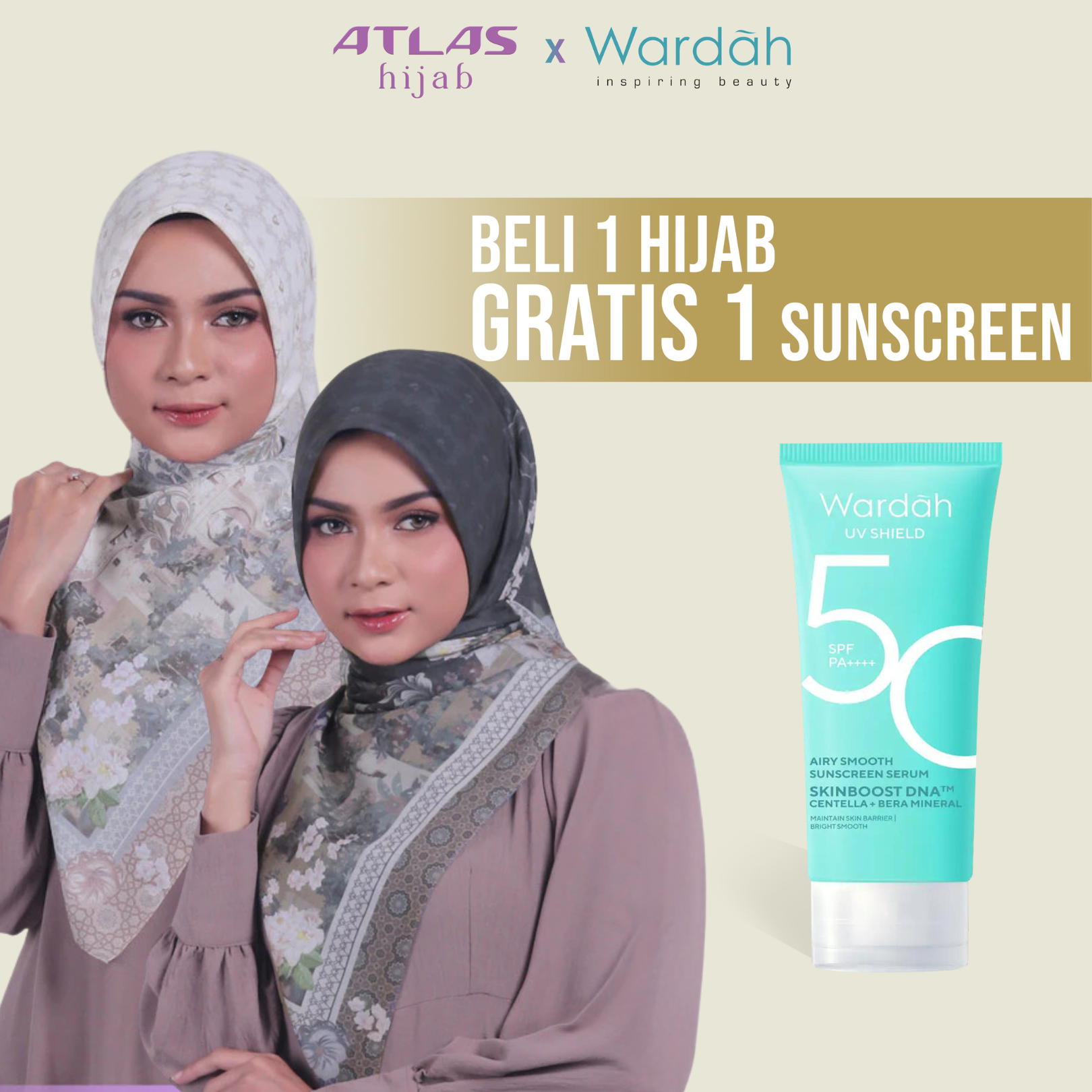 Atlas Hijab Ville Lumiere Series Motif Marrakesh Kerudung Segi Empat