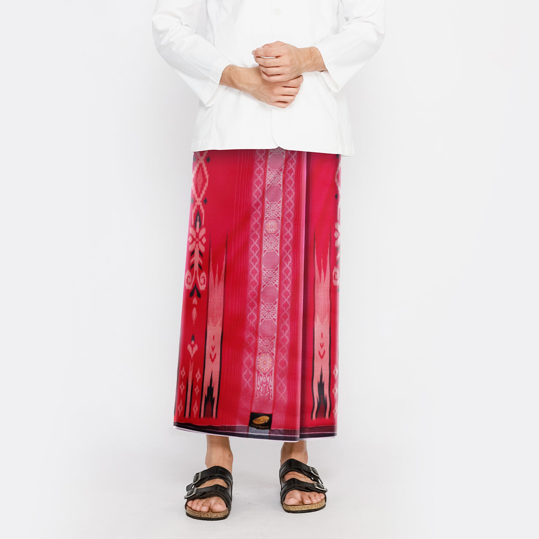 Sarung ATLAS Super Premium 955 Jacquard Kreasi Muscat Merah 01